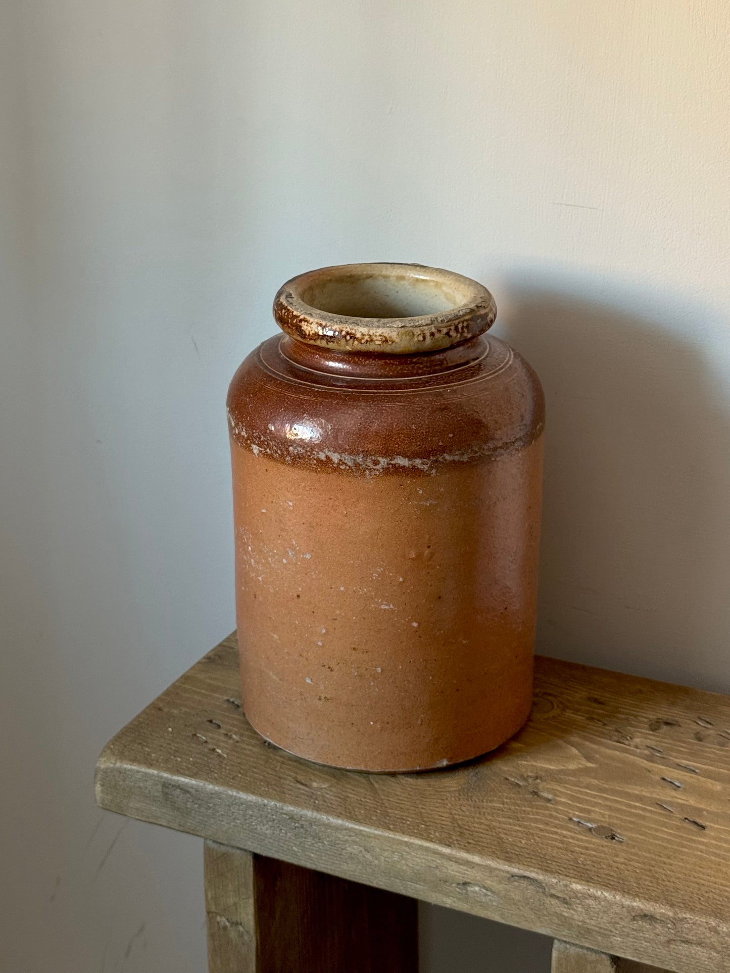 Large Vintage Stoneware Storage Jar