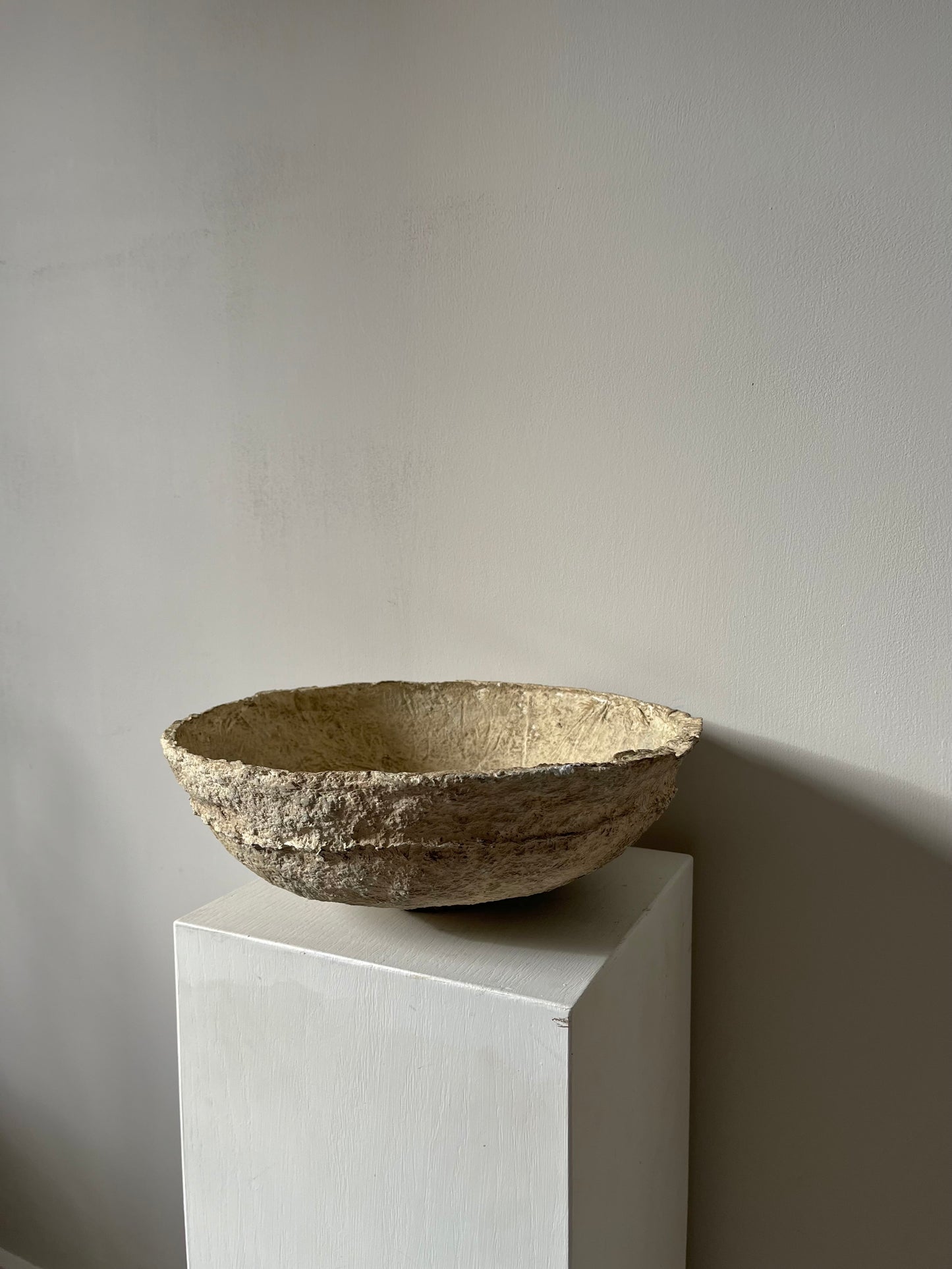 Handmade Papier-maché bowl  |  RUSTIC BEIGE