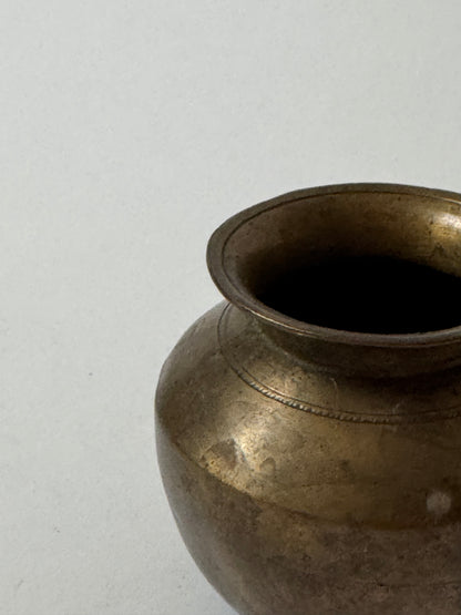 Small Vintage Brass Pots