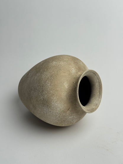 Up-Cycled | Beige Stone Effect Medium Tapered Vase