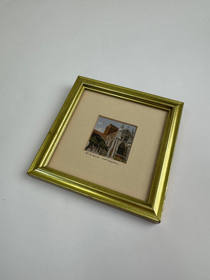 Small Vintage gold framed print