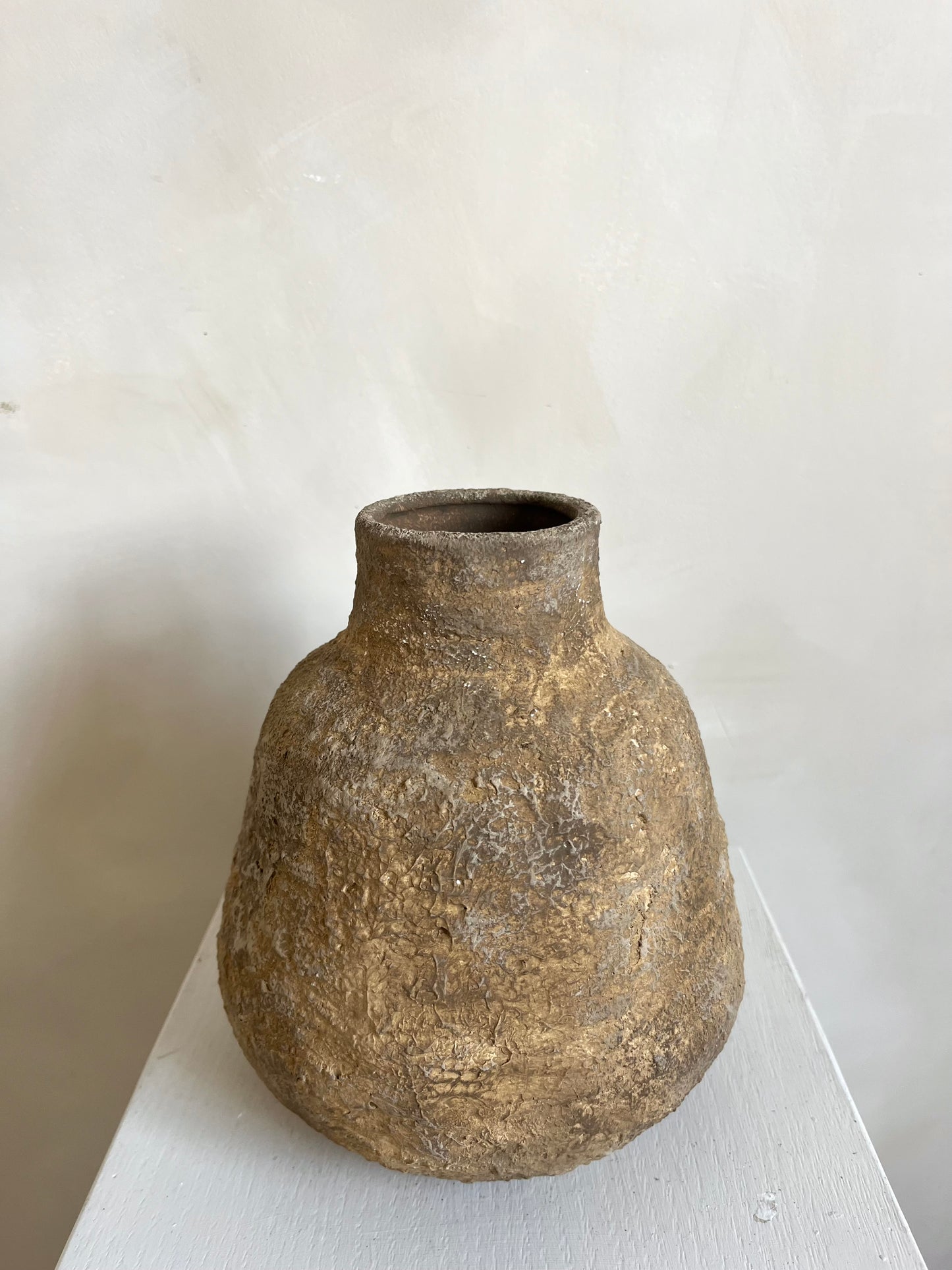 EARTH  | warm amber brown textured rustic irregular vase