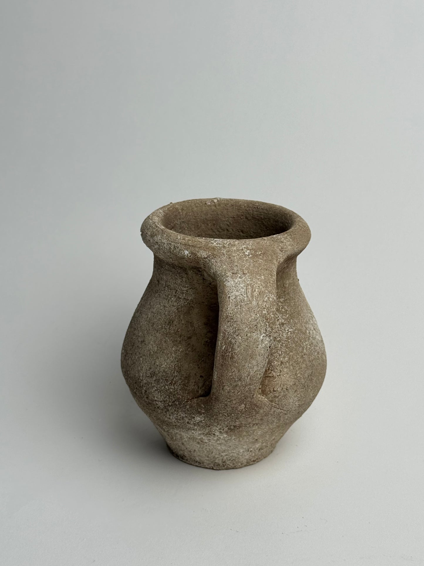 Up-Cycled | Beige Patina-Effect Double Handled Pot