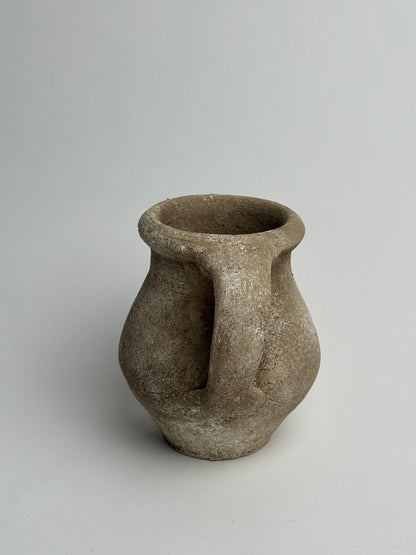 Up-Cycled | Beige Patina-Effect Double Handled Pot