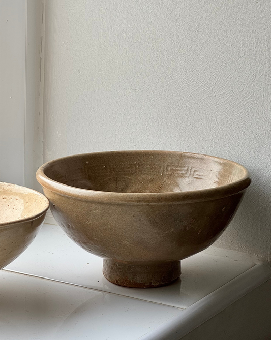 Soft Brown Vintage Japanese Tea Bowl