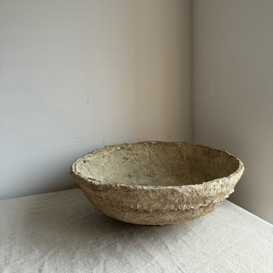 Handmade Papier-maché bowl  |  RUSTIC BEIGE