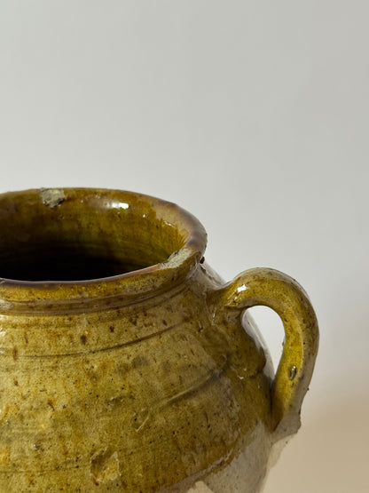 Large Moroccan Olive Glaze Vessel