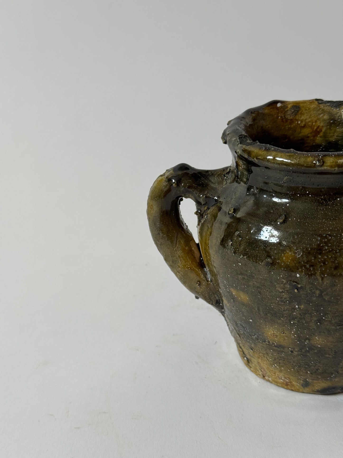 Deep Olive Twin Handle Moroccan Pot