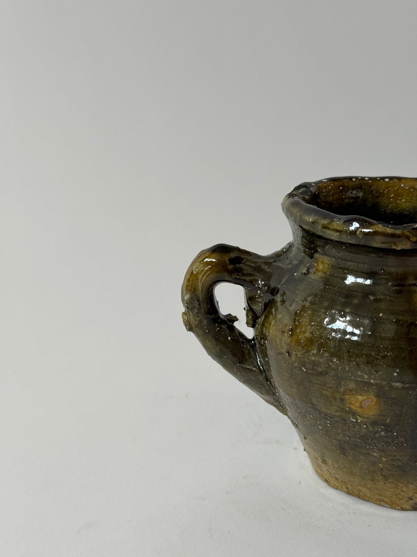 Deep Olive Twin Handle Moroccan Pot