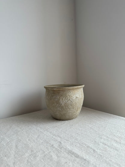 Up-cycled  |  small beige textured pot