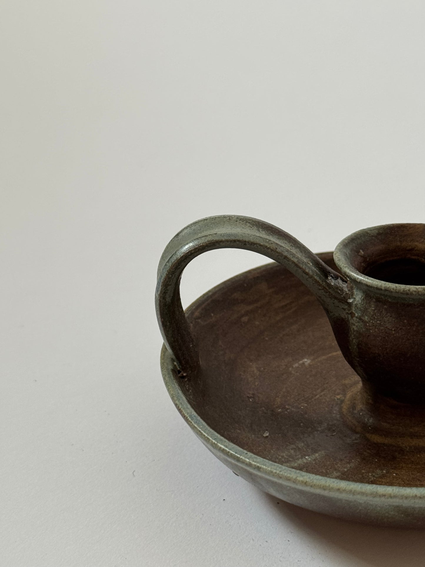 Two Toned Studio Pottery Candle Holder