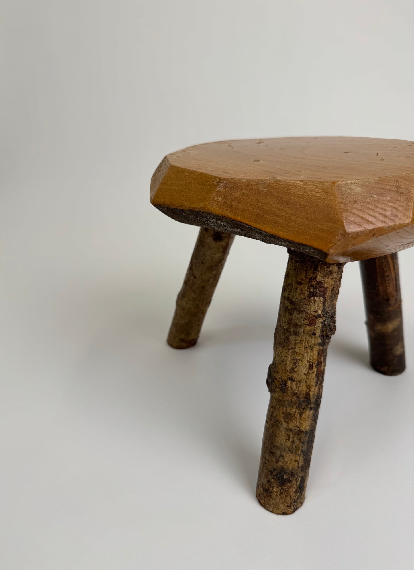 Small reclaimed wood decorative stool
