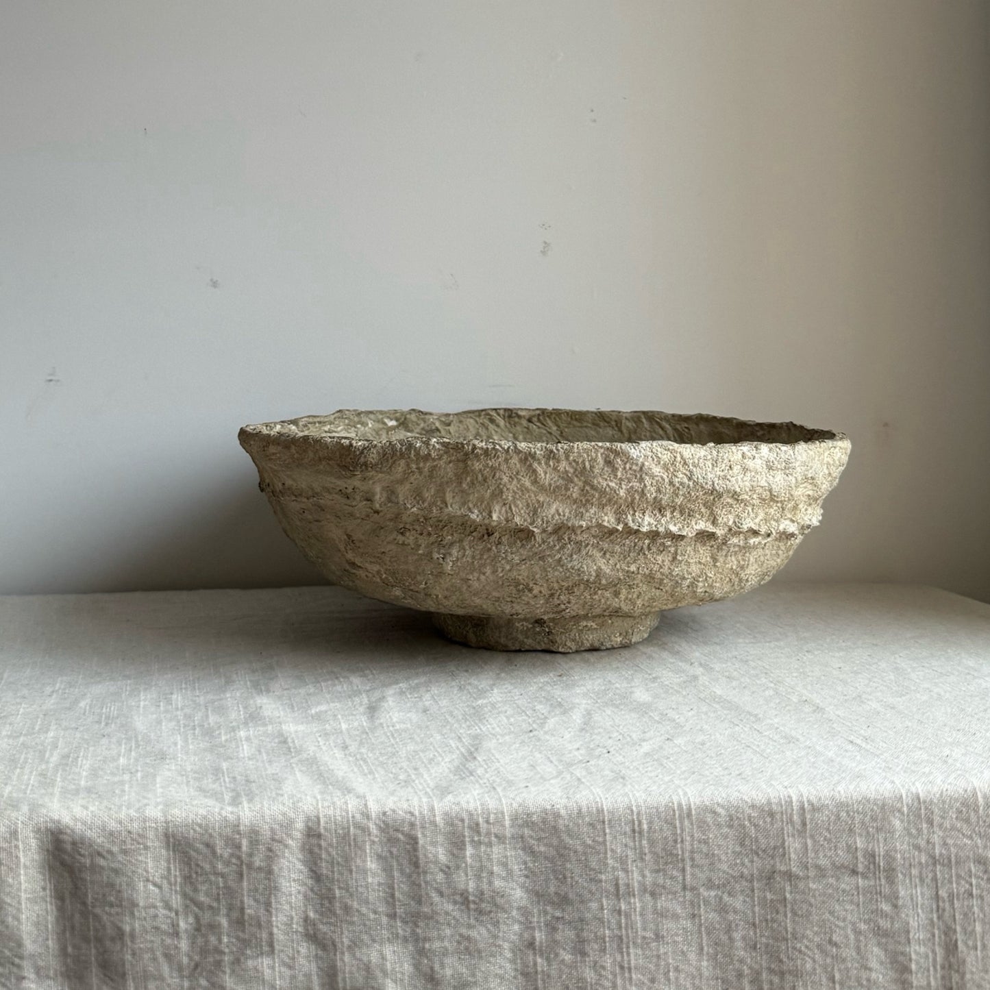 Handmade Papier-maché bowl  |  RUSTIC BEIGE