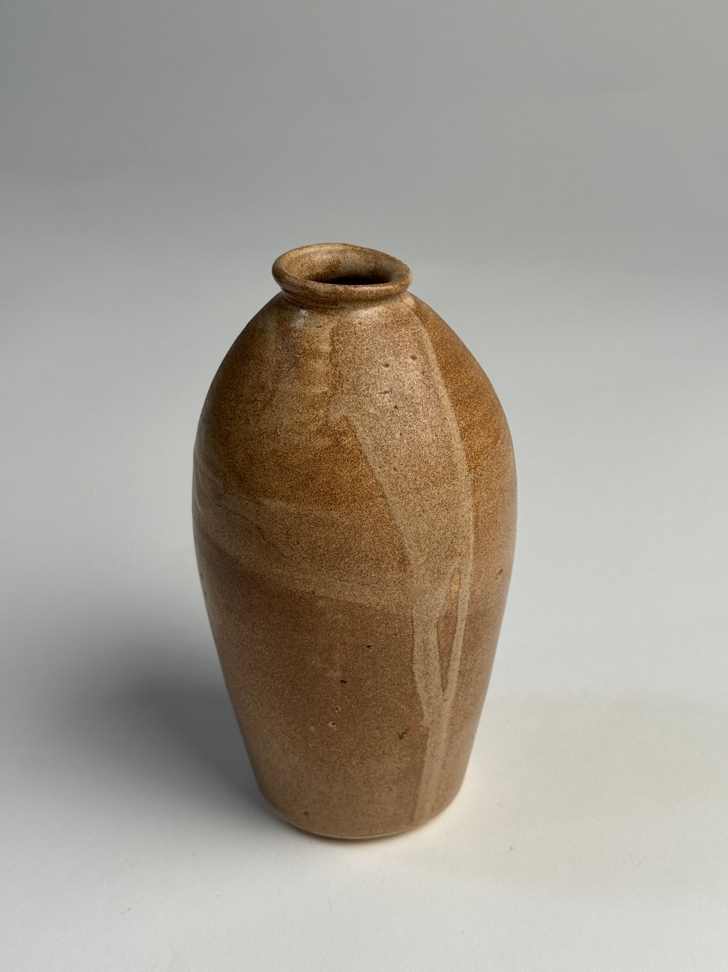 Light brown vintage glazed vase