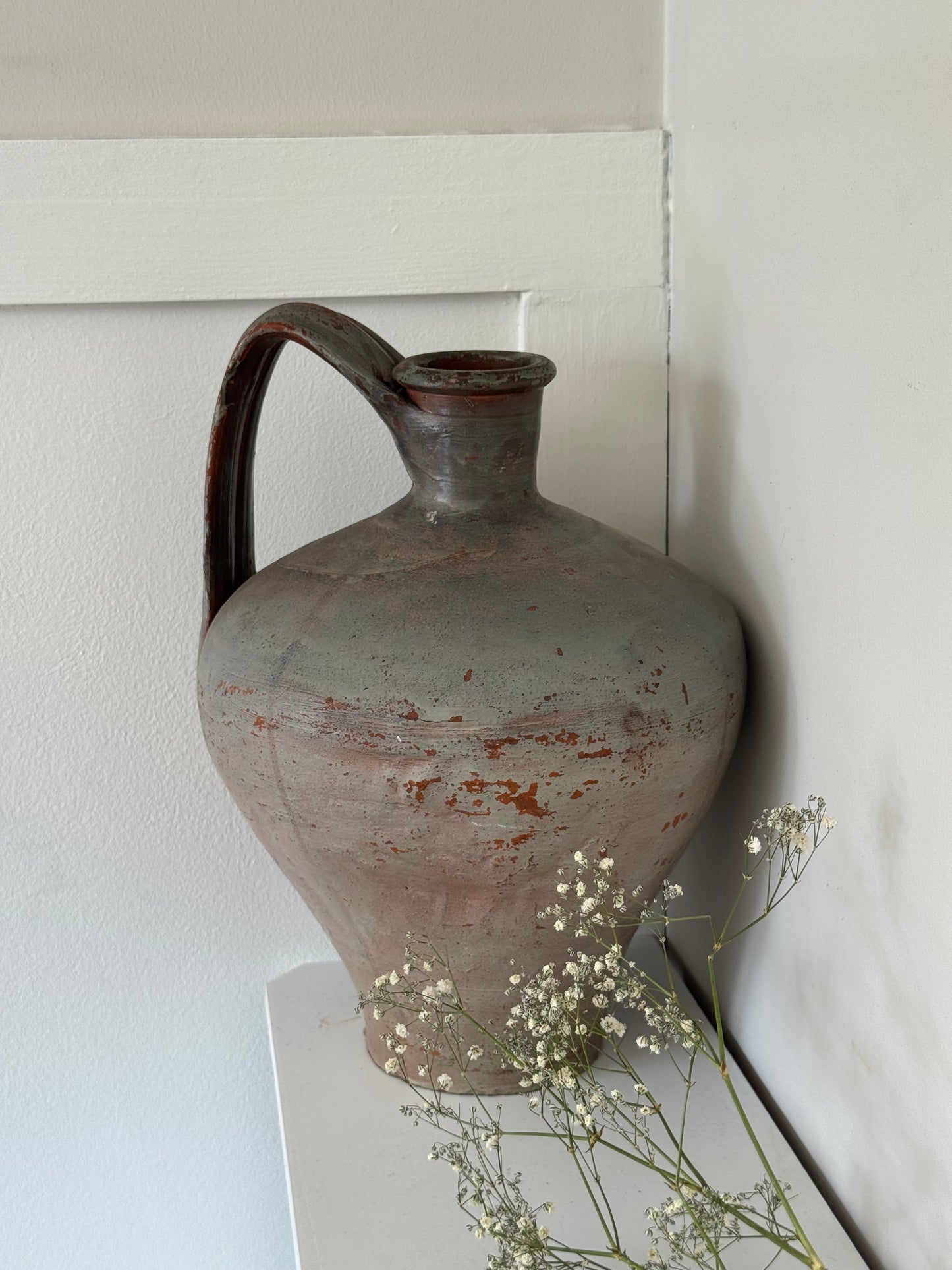 Large vintage terracotta jug
