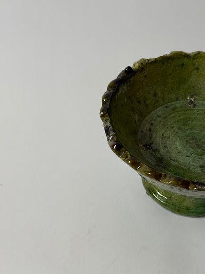 Green Moroccan Pedestal Bowl