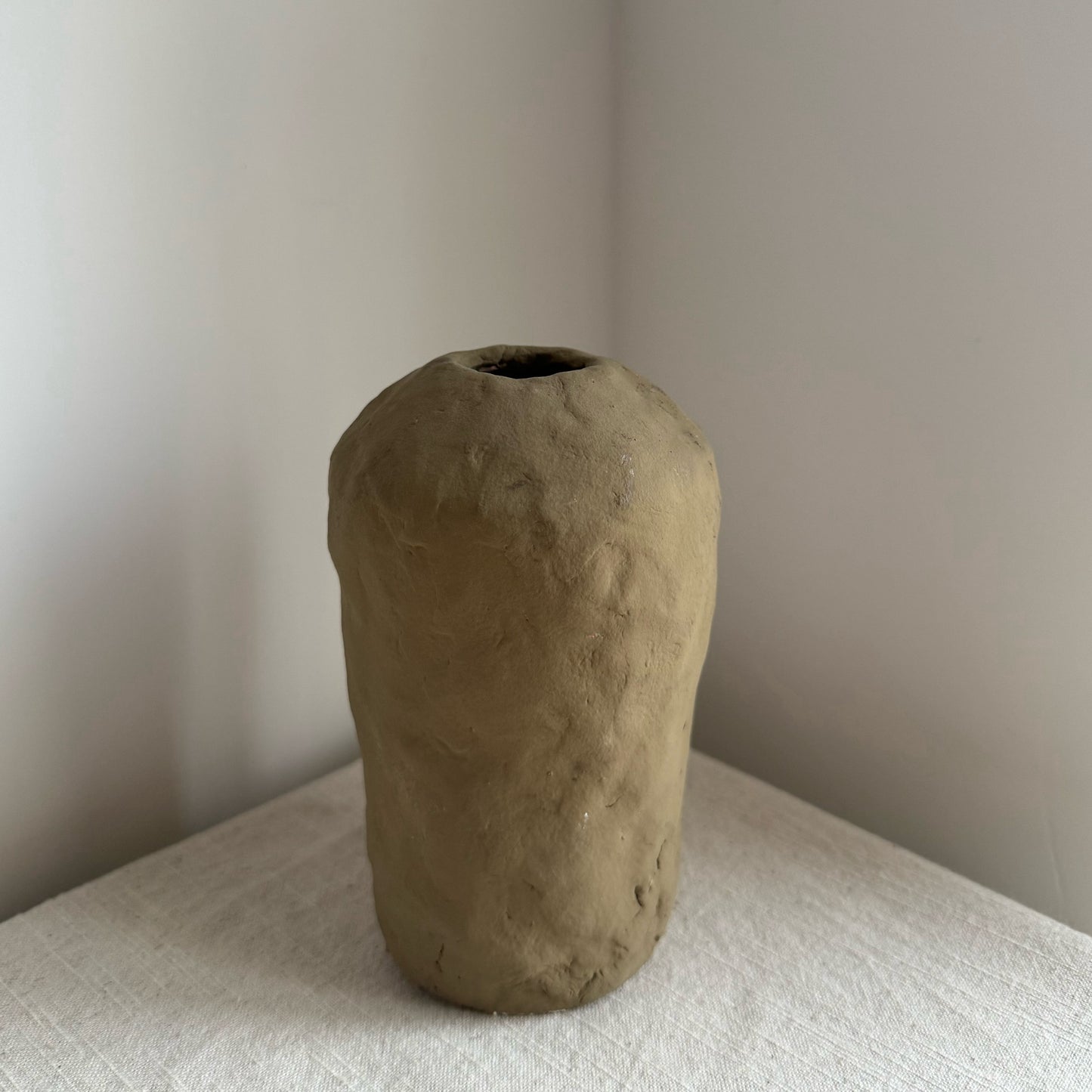 EARTH  |  warm brown irregular clay vase