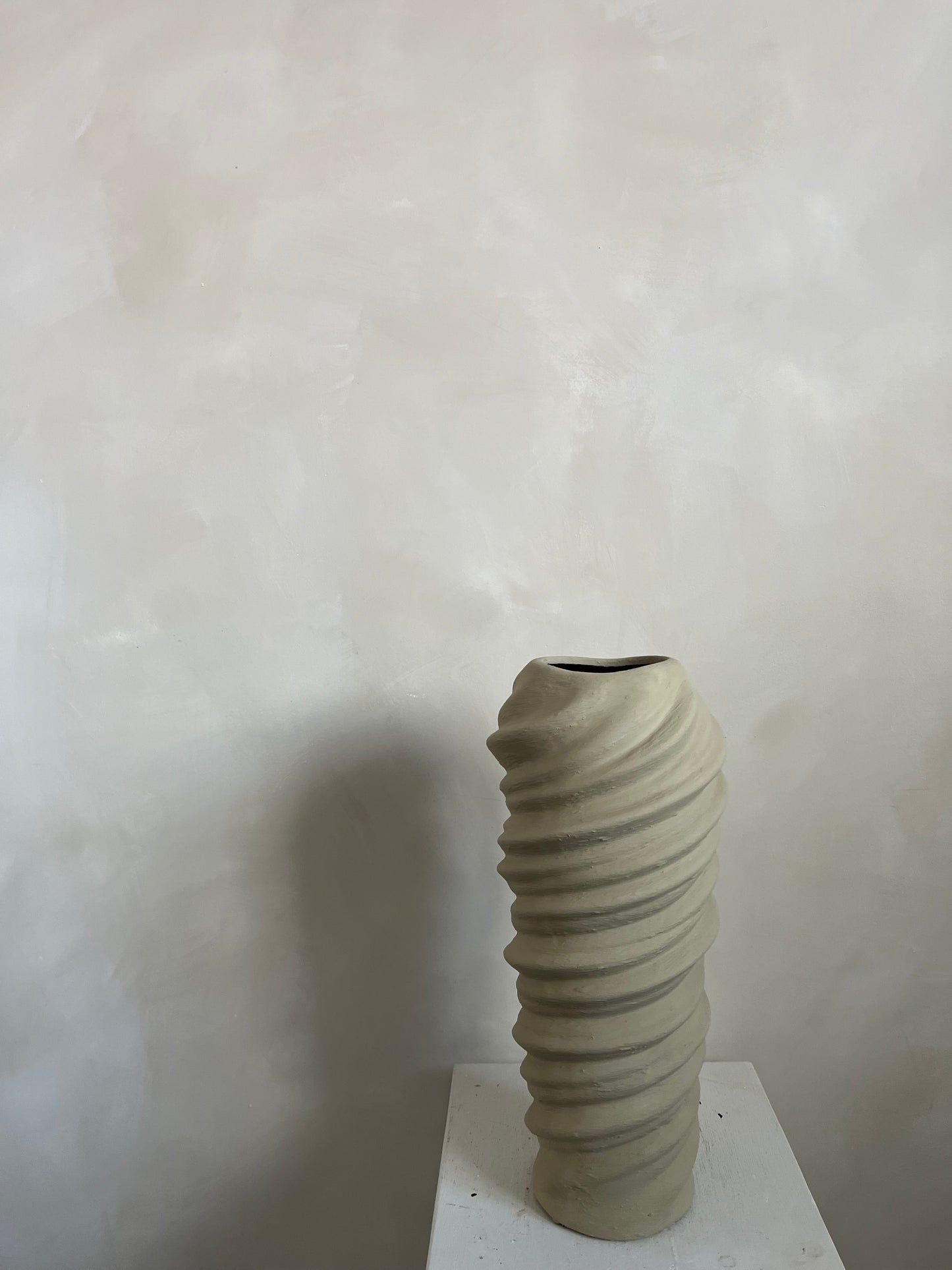 CLOUD  |  soft beige swirl quirky vase