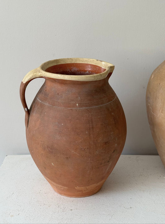 Large Aged Terracotta Jug
