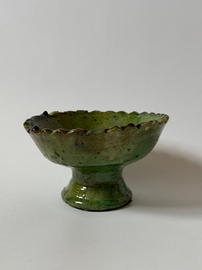 Green Moroccan Pedestal Bowl
