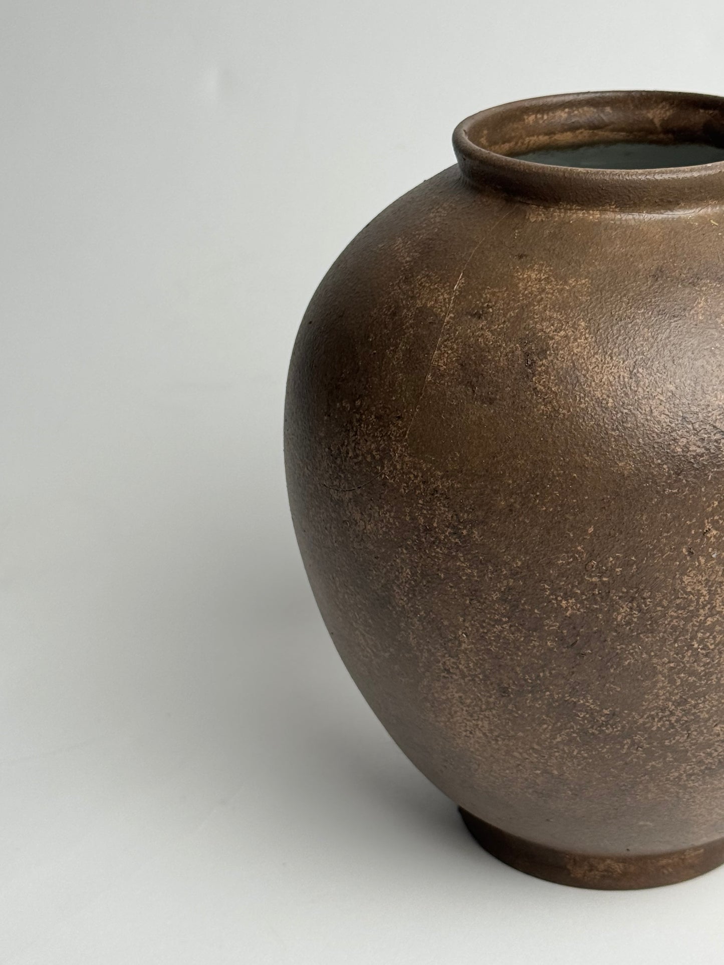 Up-Cycled | Deep Earthy Brown Rounded Vase