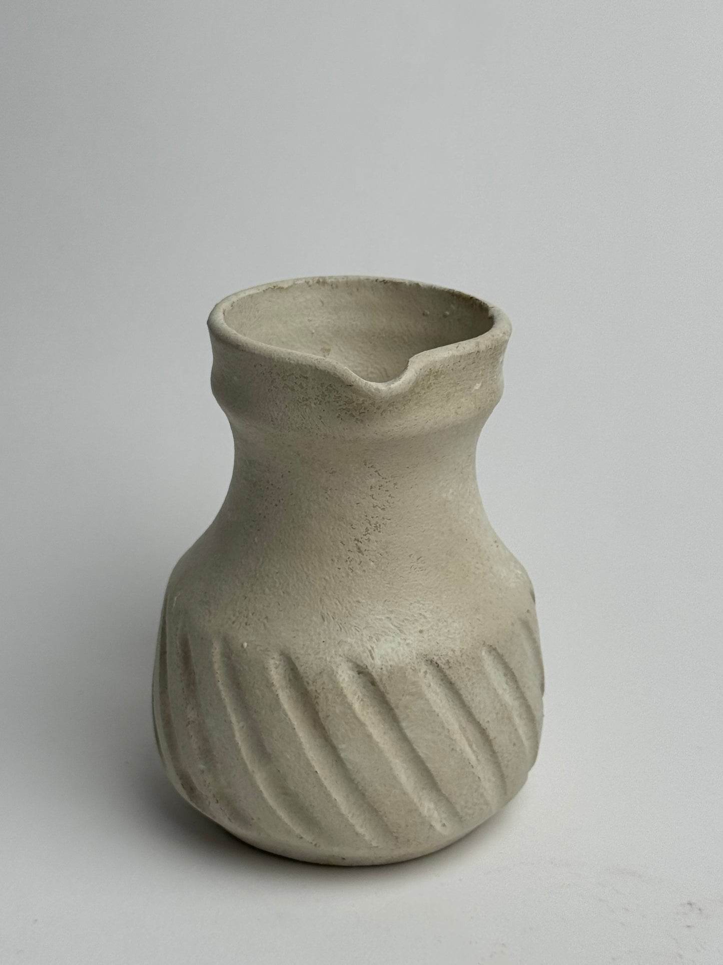 Up-Cycled | Line Detail Cream Rustic Jug