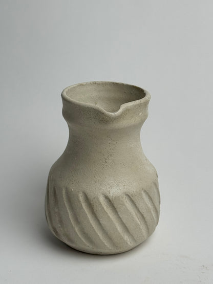 Up-Cycled | Line Detail Cream Rustic Jug