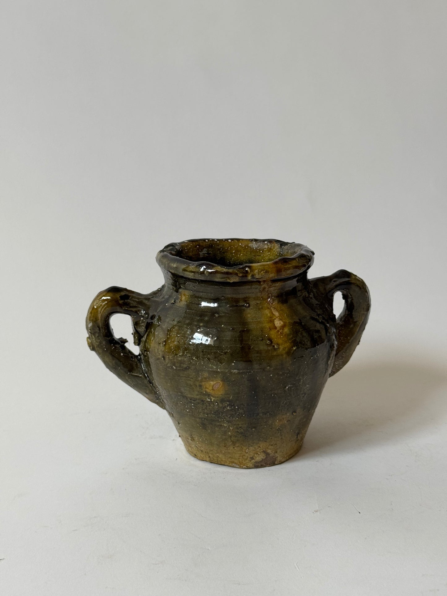 Deep Olive Twin Handle Moroccan Pot