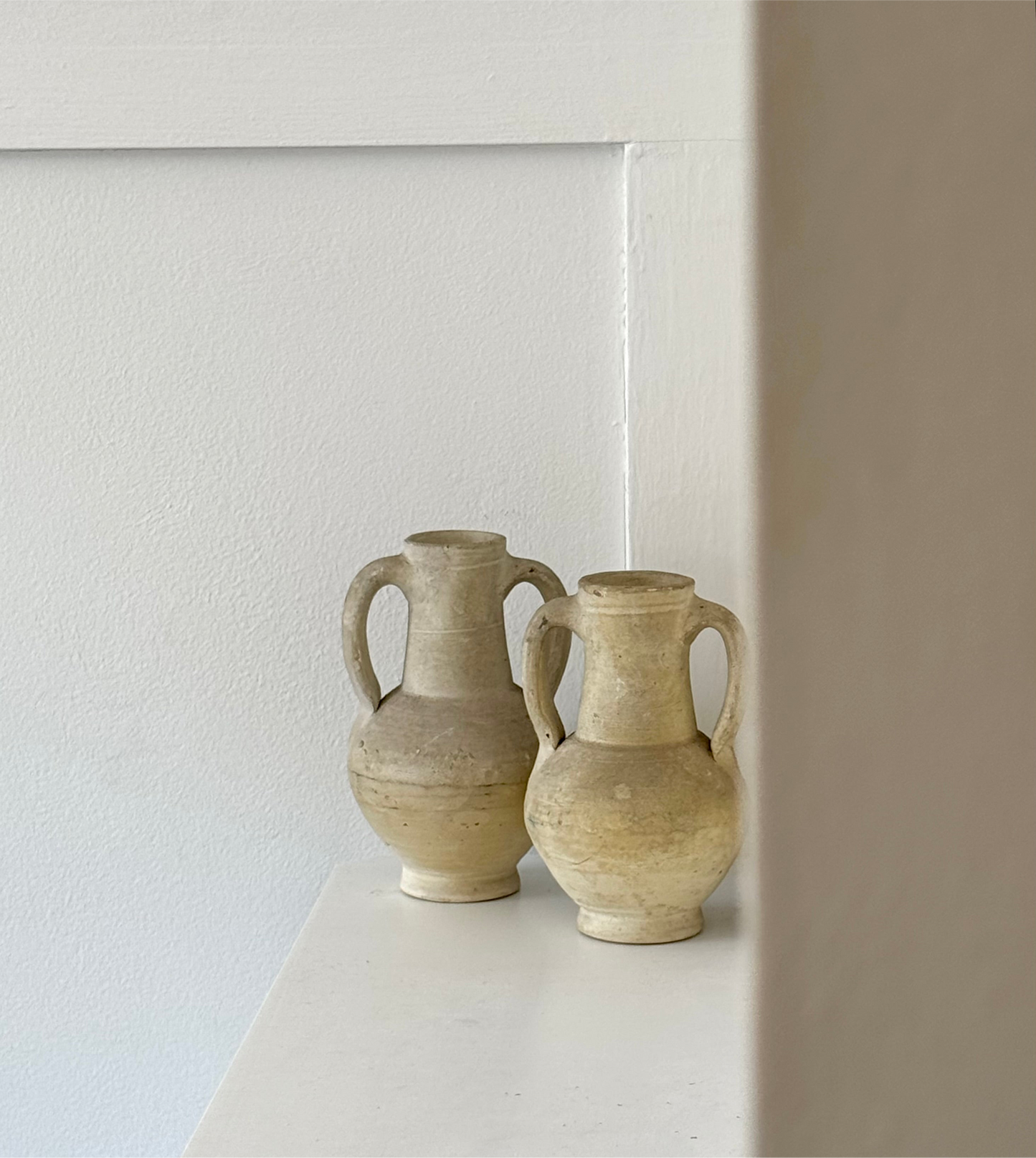 Double handled stoneware amphoras