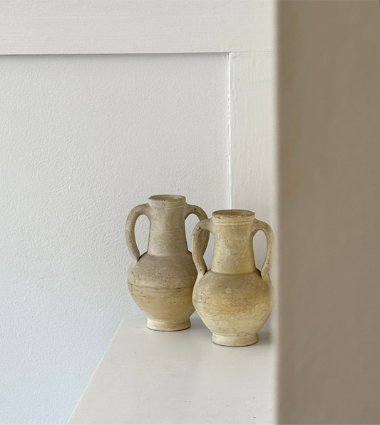 Double handled stoneware amphoras