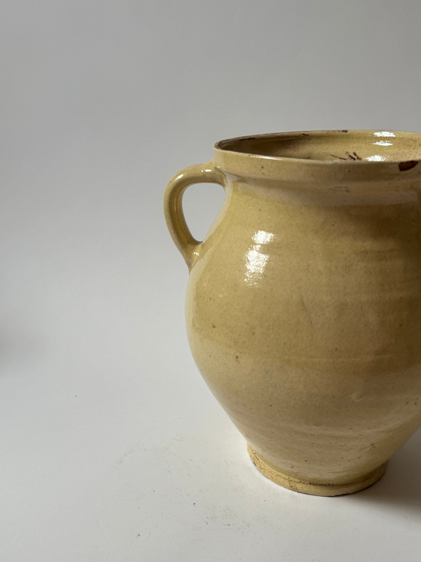 Butter Yellow Twin Handled Vessel