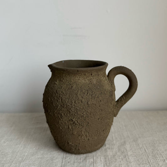 EARTH  |  warm brown textured mini handled decorative jug