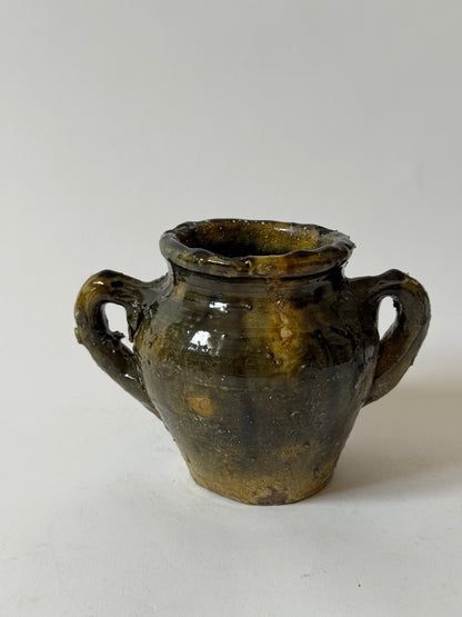 Deep Olive Twin Handle Moroccan Pot