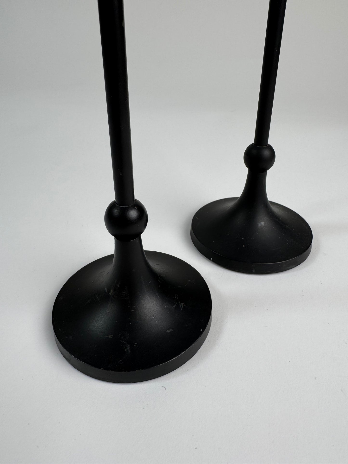Pair of Cast Iron Candlesticks