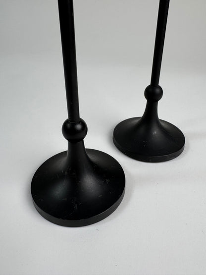 Pair of Cast Iron Candlesticks