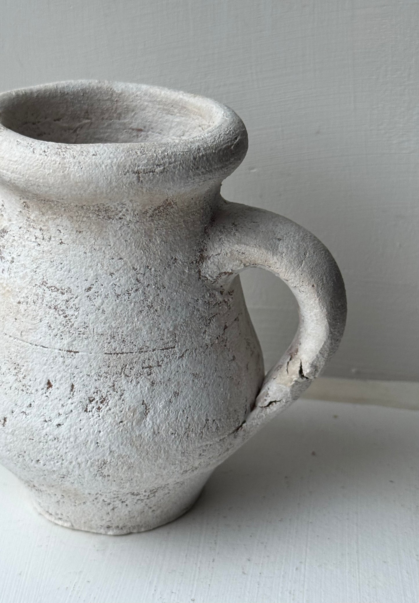 Up-Cycled | Small Twin Handle Off-White Pot