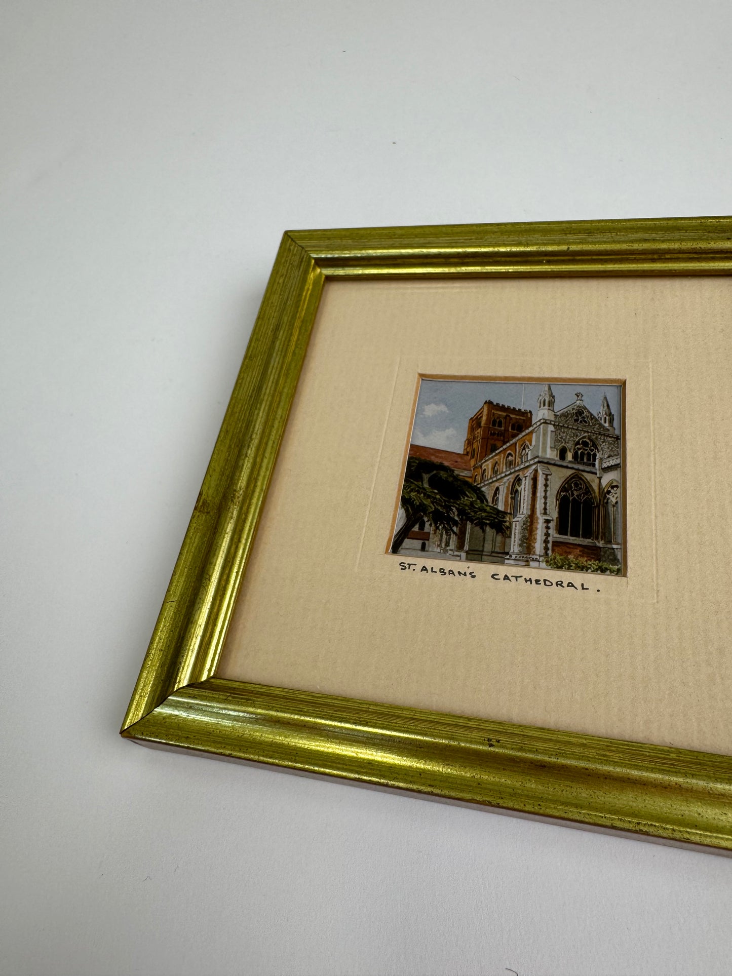 Small Vintage gold framed print
