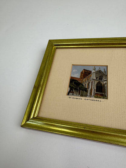 Small Vintage gold framed print