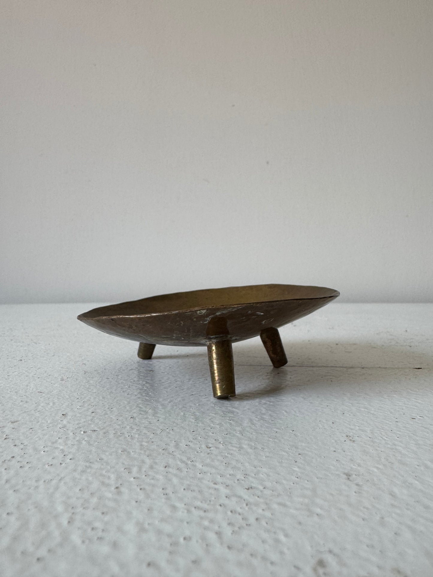 Small Vintage brass footed bowl