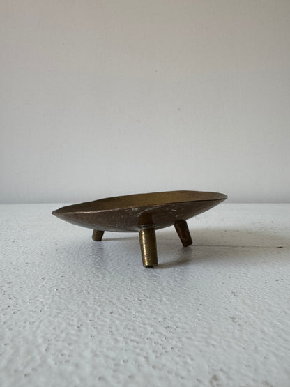 Small Vintage brass footed bowl
