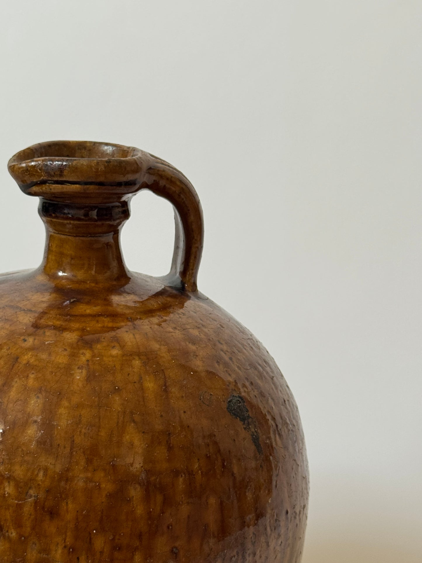 Large Amber Glaze Jug