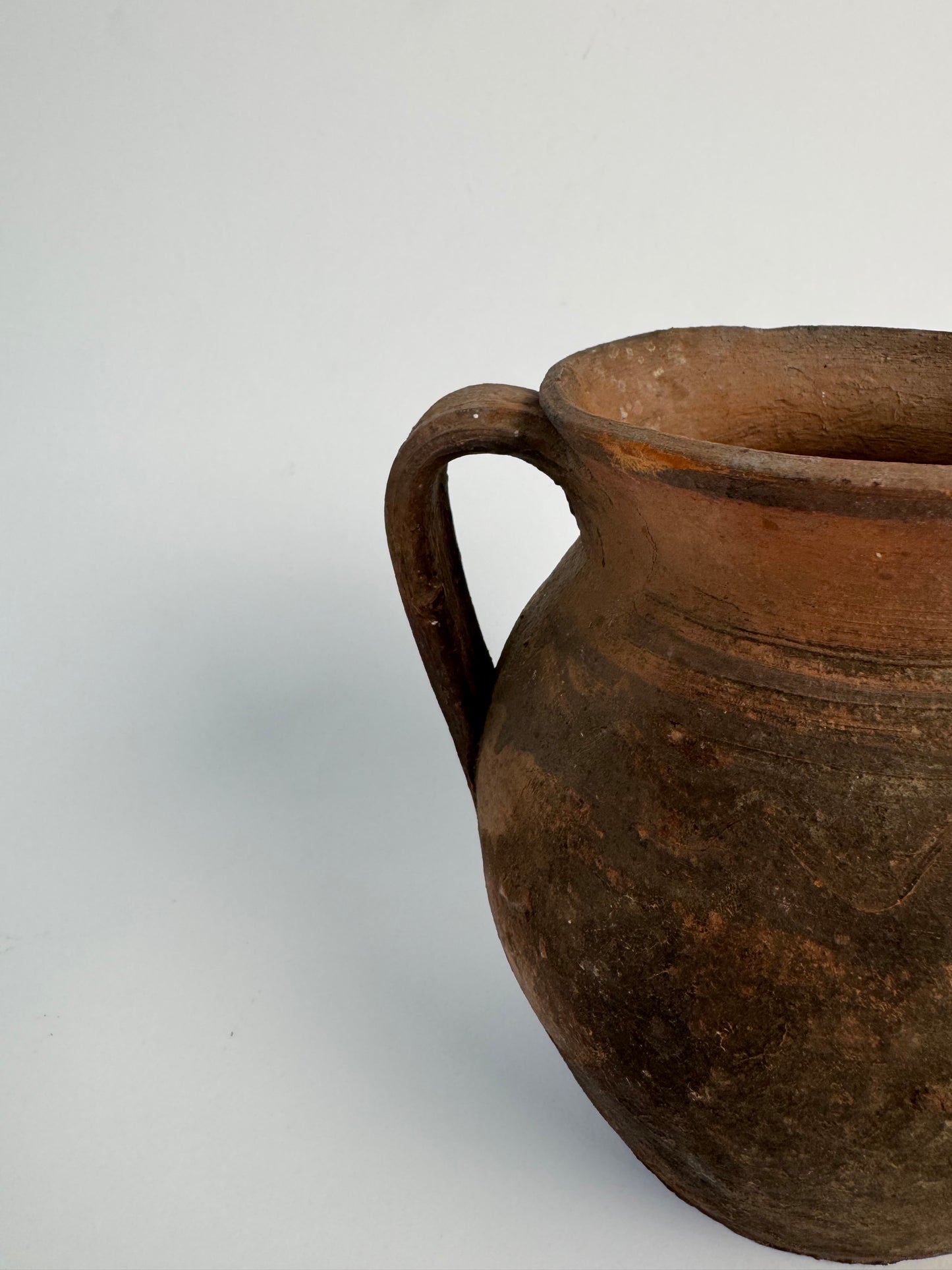 Vintage earthy pattern terracotta jug