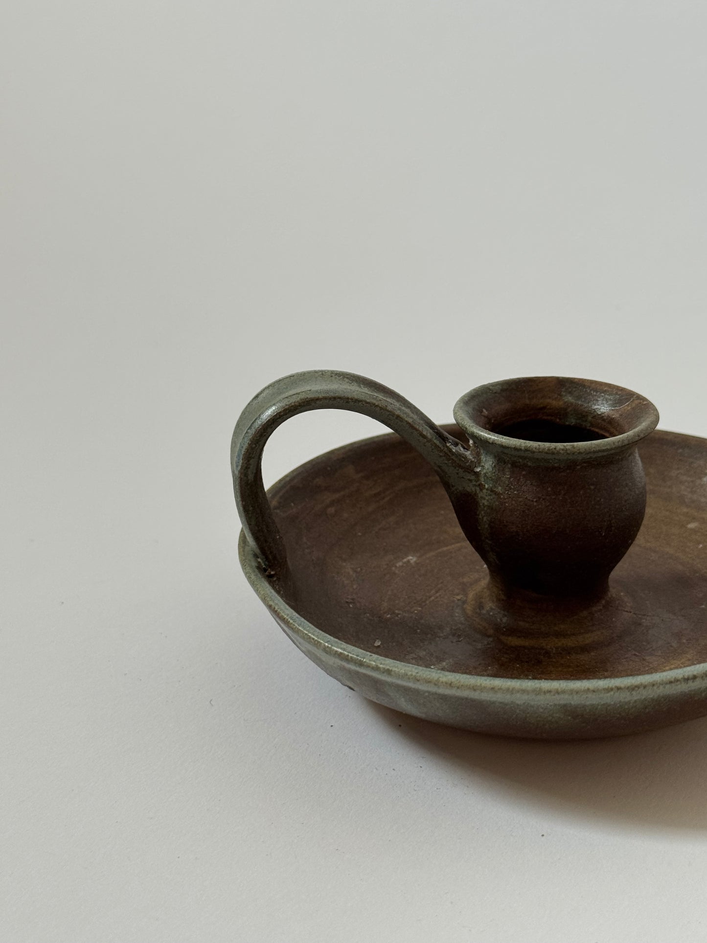 Two Toned Studio Pottery Candle Holder