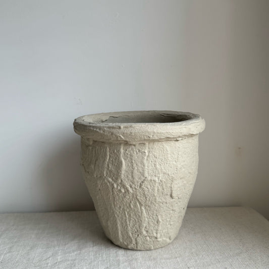 CLOUD  |  heavily textured beige pot