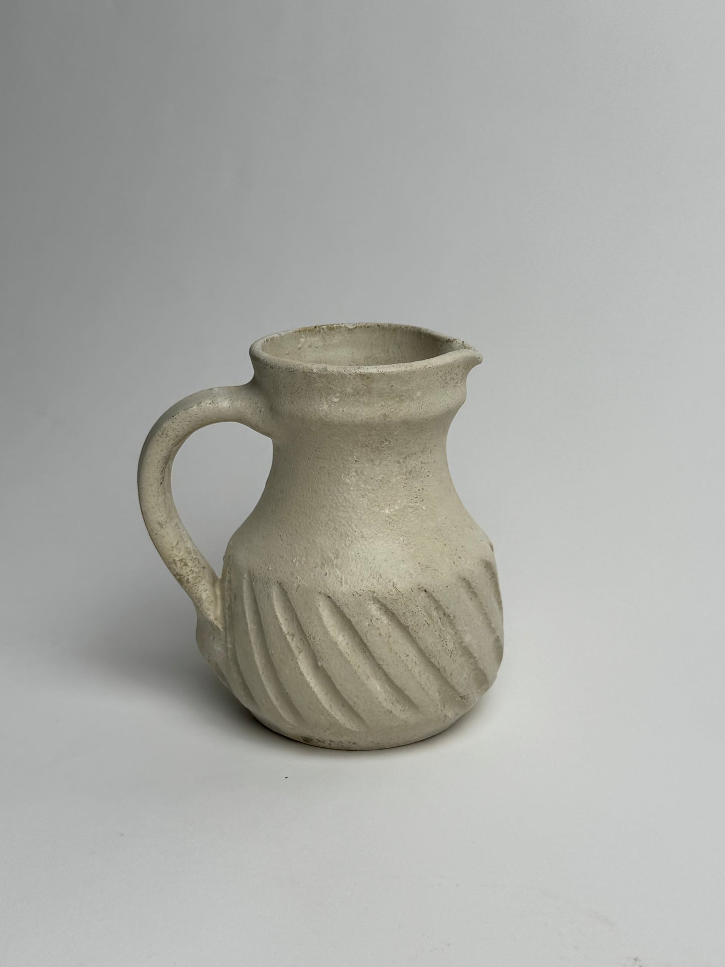 Up-Cycled | Line Detail Cream Rustic Jug