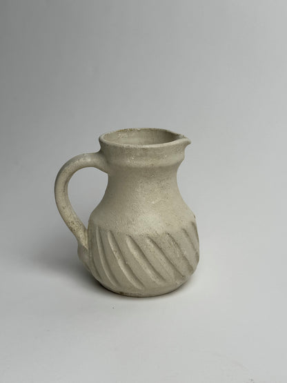 Up-Cycled | Line Detail Cream Rustic Jug