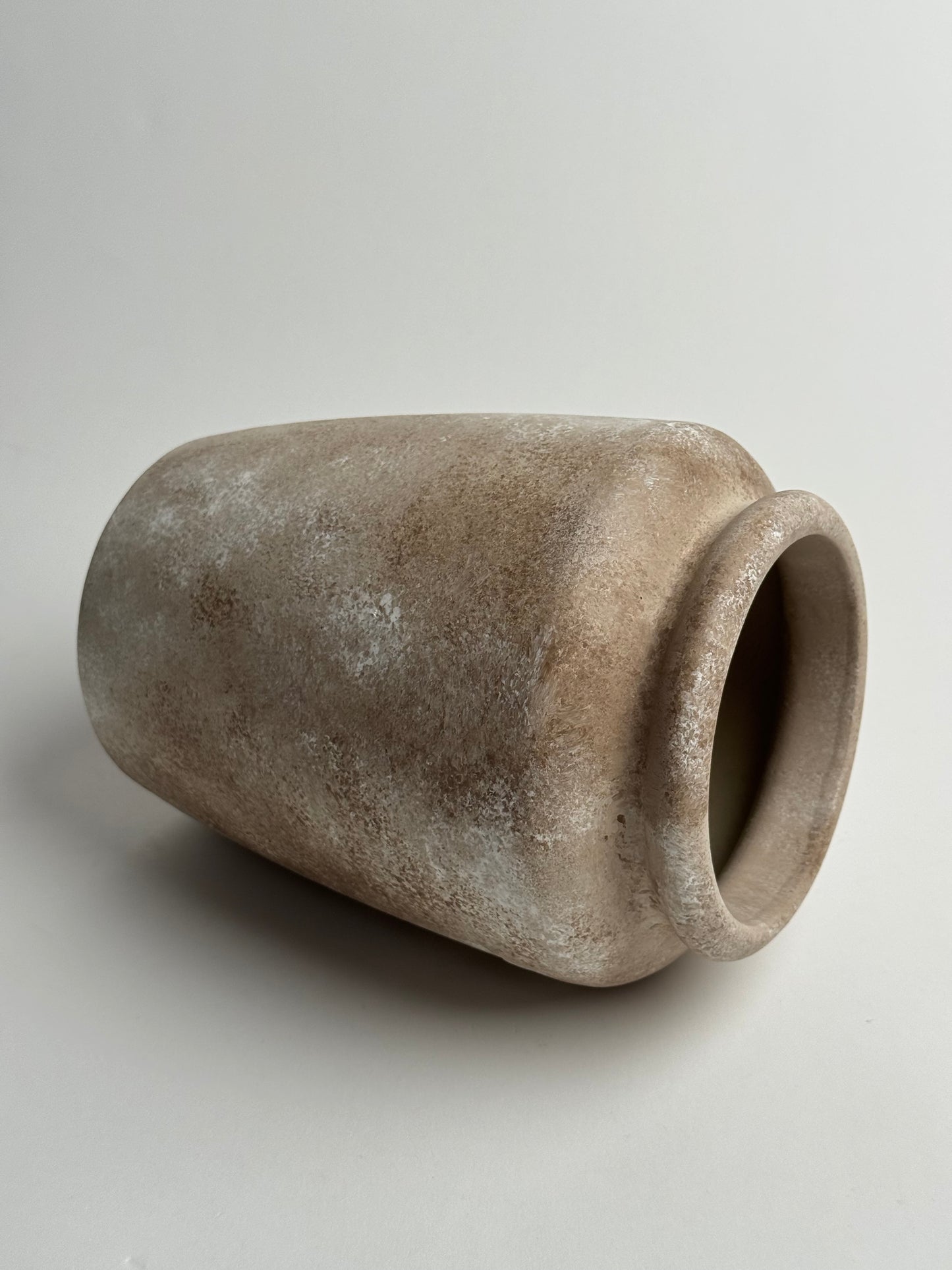 Up-Cycled | Warm Beige Stone-Effect Vase