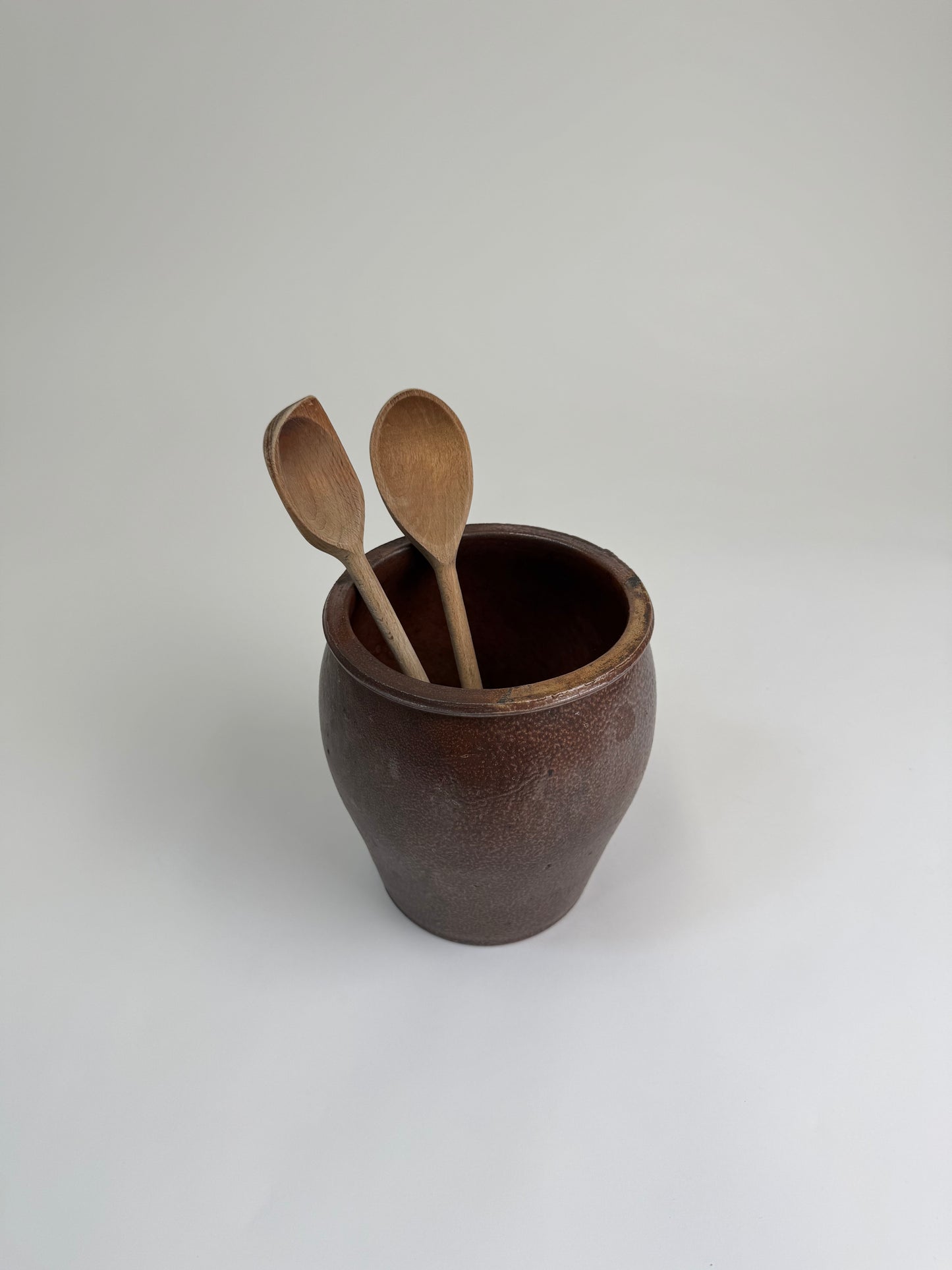 Vintage brown earthenware pot
