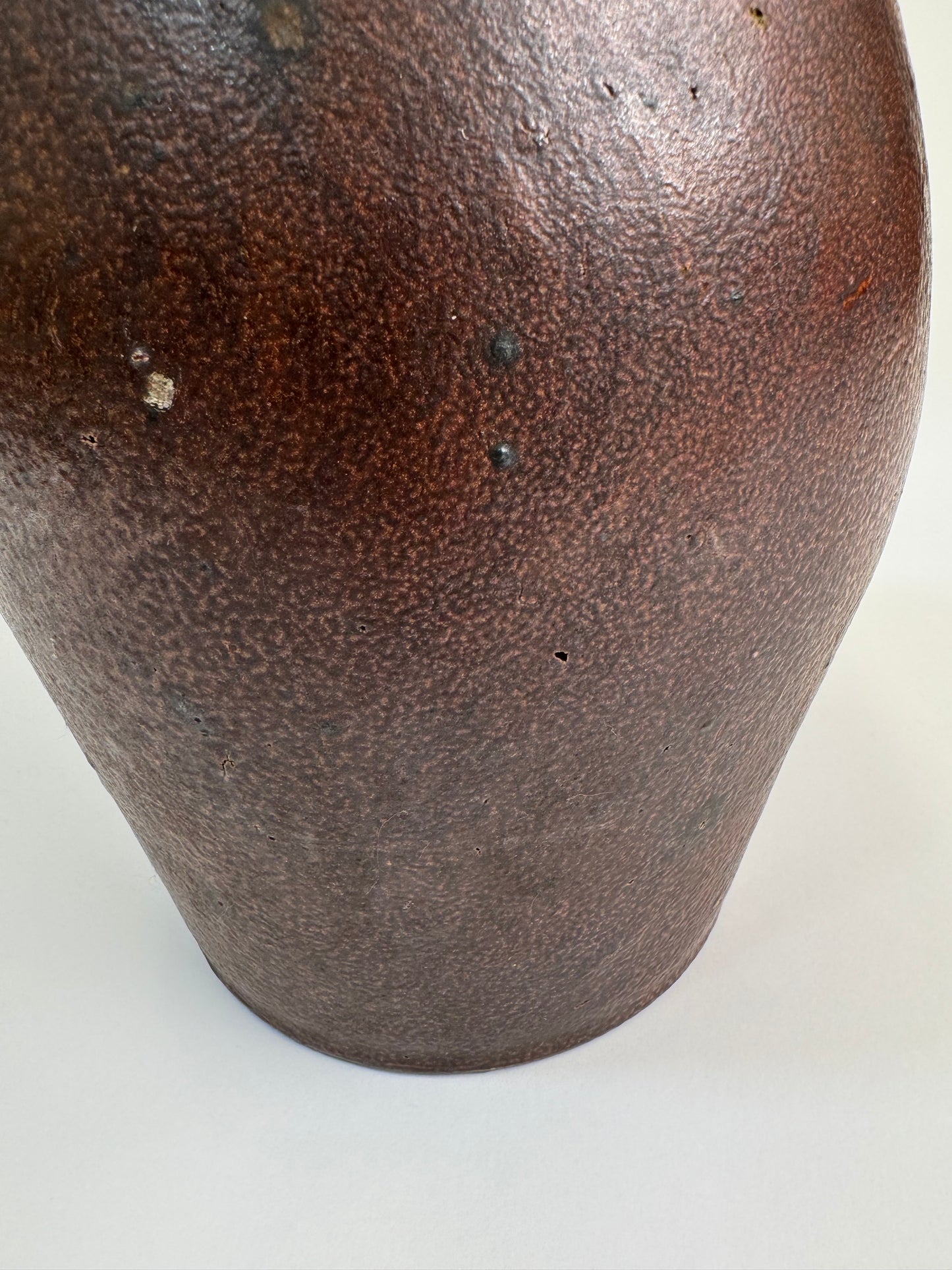 Vintage brown earthenware pot