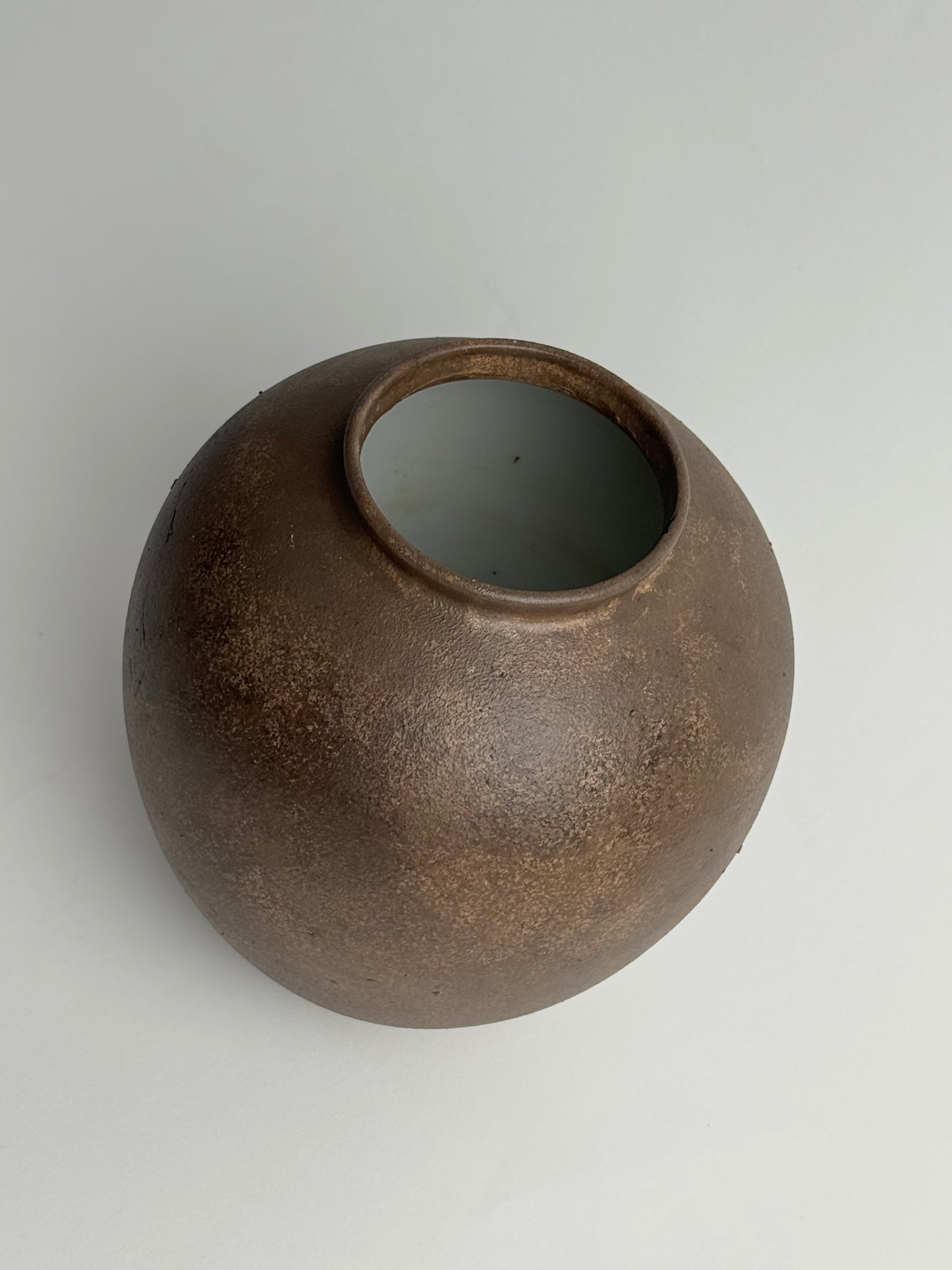 Up-Cycled | Deep Earthy Brown Rounded Vase